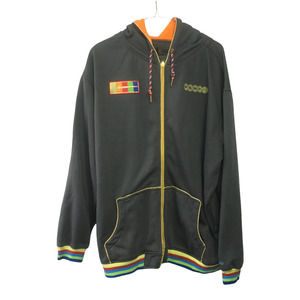 Vintage COOGI Men's Embroidered Gold Sword Full Zip Hoodie Sweatshirt Size XXXL